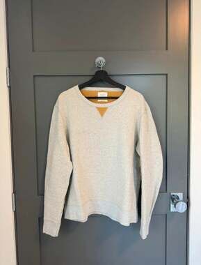 Billy Reid Men's Made in Japan Double V-Notch Crewneck Sweatshirt